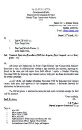 SOP for disposing Tiger and Leopard carcass